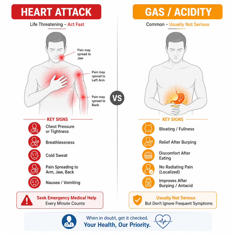 Heart Attack vs Gas: How to Tell the Difference
